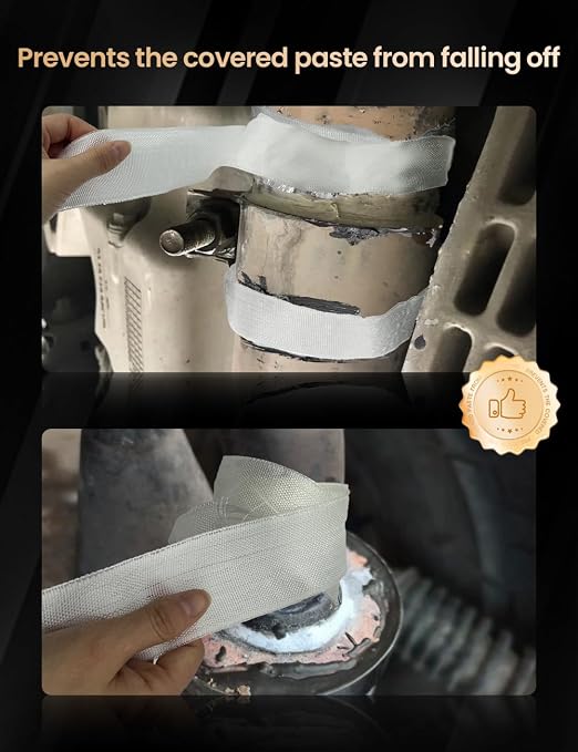 Visbella Auto Vehicle Exhaust System Sealant, Non-Slumping Professional Repair Crack Adhesive Super Glue Sealer for Car Mufflers, Tailpipes, Catalytic Converters (Box, Gram, 150)