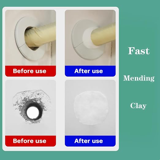 8 Pack Waterproof Duct Seal Sealing Putty for Drain & Wall Holes Qk Repair- | Zxfuture Mending Clay for AC Hole. Easy to Mold, Stays Soft. Ideal for Plumbing & HVAC (White)