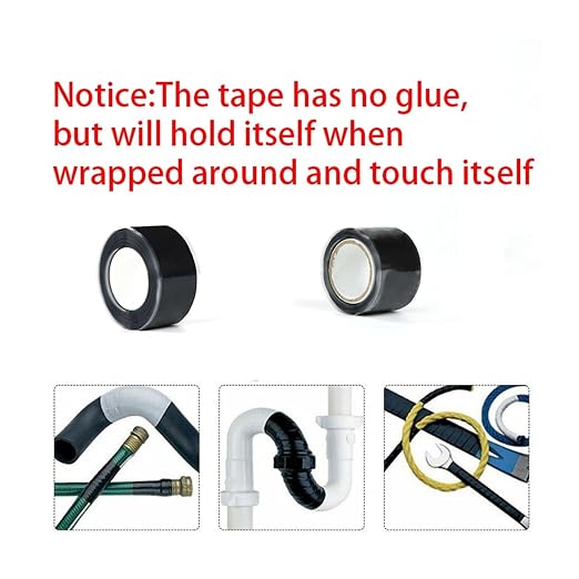 Self-Adhesive Waterproof Tape with High Pressure Resistance and Leak-Stopping(White-length-1M)