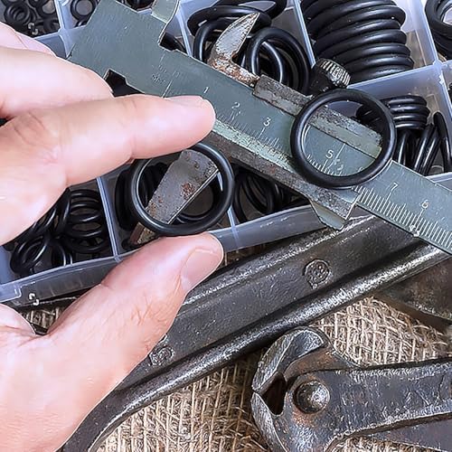 KEZE 400 Pcs Hydraulic O-Ring Flat Face Fittings 9 Size Buna-N 70A O Rings Seal Kit for Hydraulic Fitting,Cylinders,ORS/ORFS Flat Face Hydraulic Fittings (Flat Face Size 1/4"-2")