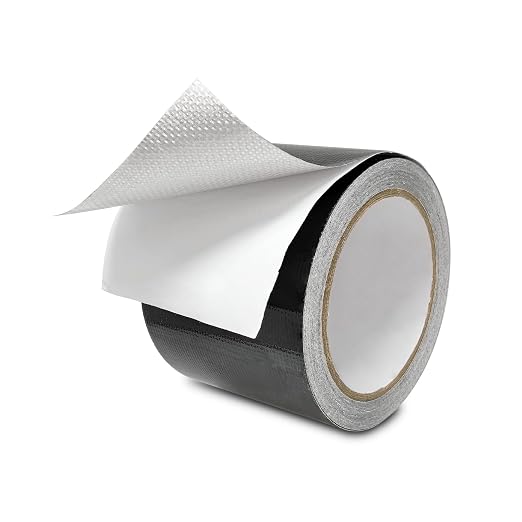 Fabric Repair Tape with Paper Backing, 3 Inch x 20 Feet, Black | Waterproof, for Fabric, Awning, RV Roof, Underbelly, Tarp, Tent,UVproof,Multipurpose Leather Patch Repair Kit