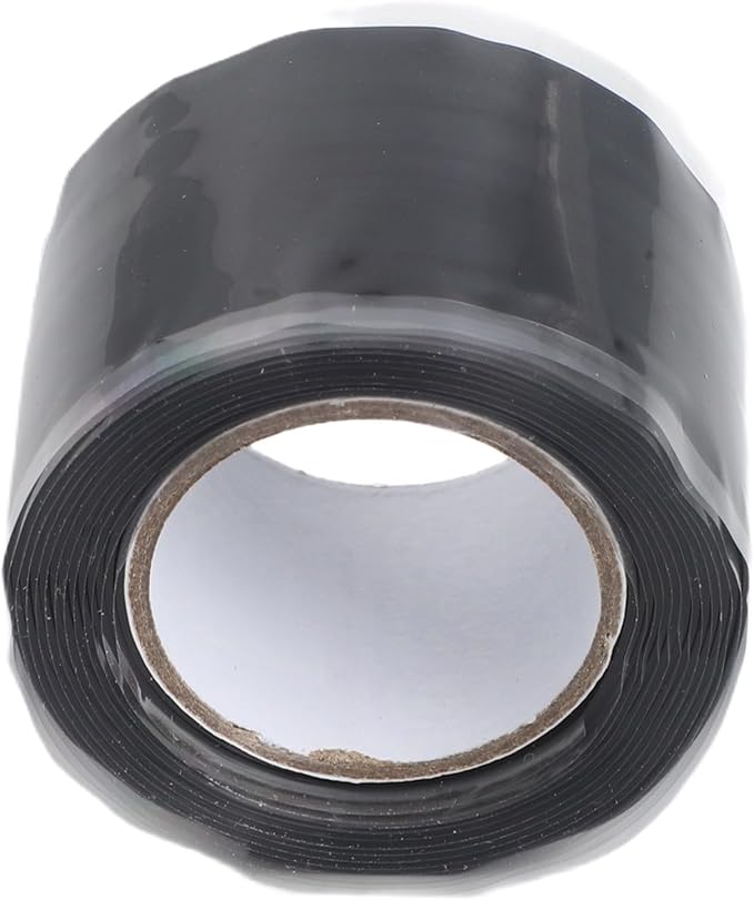 Self-Fusing Silicone Tape for Pipe Repair, 1.5M x 2.5cm Waterproof Sealant for Plumbers and Electricians, Fixes Leaks in Hoses Cables and Electrical Connections Without, Black(green)