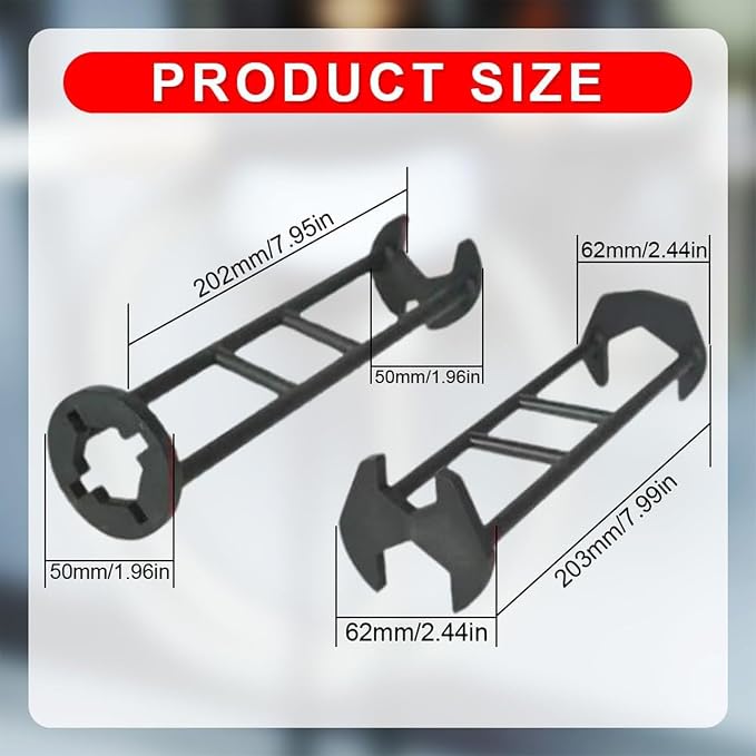 2 Pcs Multifunctional Sink Wrench Tool, 2026 New Under Sink Wrench Faucet Tool, Plumbing Tools for Tight Spaces Kitchen Bathroom Home, Portable Installation Tools for Homeowners (1 Set)