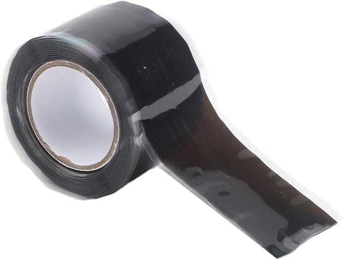 Self-Fusing Silicone Tape for Pipe Repair, 1.5M x 2.5cm Waterproof Sealant for Plumbers and Electricians, Fixes Leaks in Hoses Cables and Electrical Connections Without, Black(green)