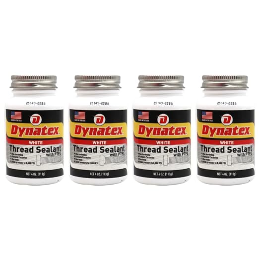 Dynatex Thread Sealant with PTFE 4 oz Bottle (4 Pack)