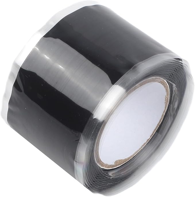 Self-Fusing Silicone Tape for Pipe Repair, 1.5M x 2.5cm Waterproof Sealant for Plumbers and Electricians, Fixes Leaks in Hoses Cables and Electrical Connections Without, Black(green)