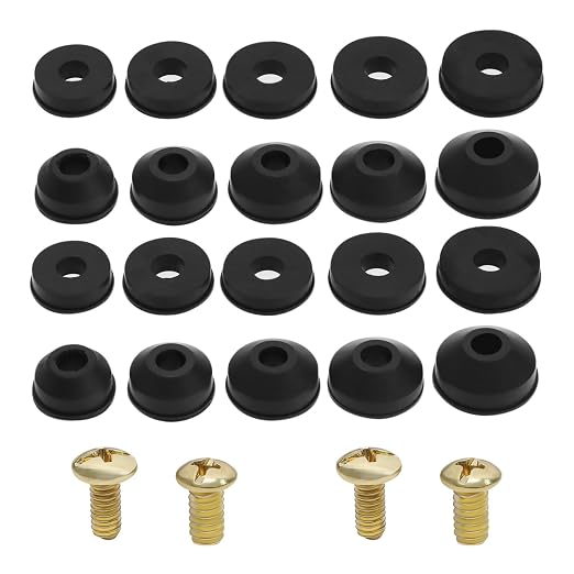 The Lord of the Tools 116PCS Faucet Washers Kit with Multi-Size Flat Washers Angled Washers Brass Screws for Faucet Repair Bathroom Kitchen Household Appliances