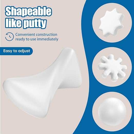 8 Pack Waterproof Duct Seal Putty for Drain & Wall Holes - | Quick Mending Sealing Clay for Air Conditioning Hole Repair. Easy to Mold, Stays Soft. Ideal for Plumbing & HVAC (White)