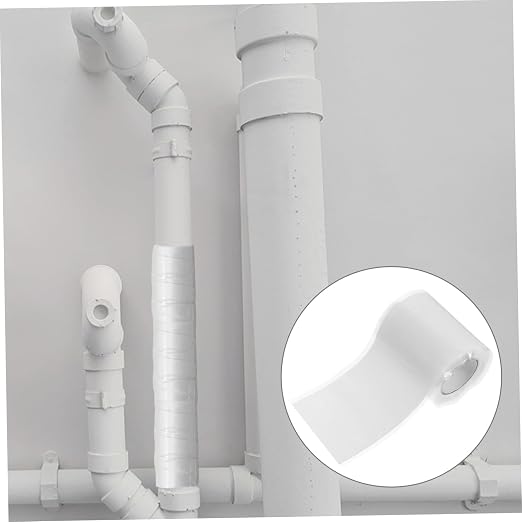Luxshiny Water Leak Tape Wide Plumber Tape Heavy Duty Adhesive Seal for Hose Repair White Thick