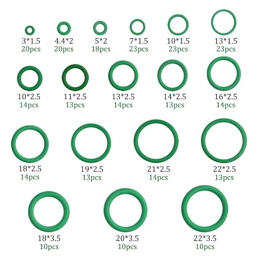 XINGYHENG 279Pcs 18 Sizes Rubber O-Ring Gasket Sealing Ring Repair Box Washer Seal Assortment Set for Plumbing Automotive General Repair