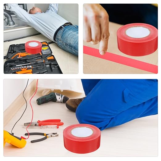 GALPADA Heavy Duty Waterproof Adhesive Hose Seal Tape, 45mm X 50m Red Multi-Purpose Leak Repair Tape for Indoor and Outdoor Sealing