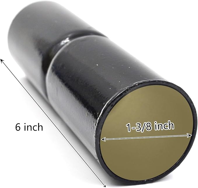 10 Pack Chain Link Fence Top Rail Sleeve,1-3/8" x 6" top Rail Sleeve,Black | 14 Gauge, Carbon Steel, Surface Coating, Rust resistant for outdoor chain link fence installation and maintenance