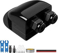 Solar Cable Entry Gland Waterproof PV Entry Gland Multiple Lengths with UV-Resistant PC Housing Includes Butyl Tape for RV Boat Roof Yacht Solar Systems(0.3FT Black)