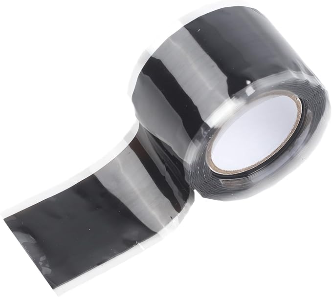 Self-Fusing Silicone Tape for Pipe Repair, 1.5M x 2.5cm Waterproof Sealant for Plumbers and Electricians, Fixes Leaks in Hoses Cables and Electrical Connections Without, Black(green)