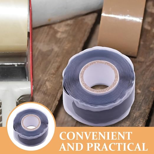SOLUSTRE 1roll Self- Silicone Tape Adhesive Seal for Electrical Wire Wrapping Automotive Household Use