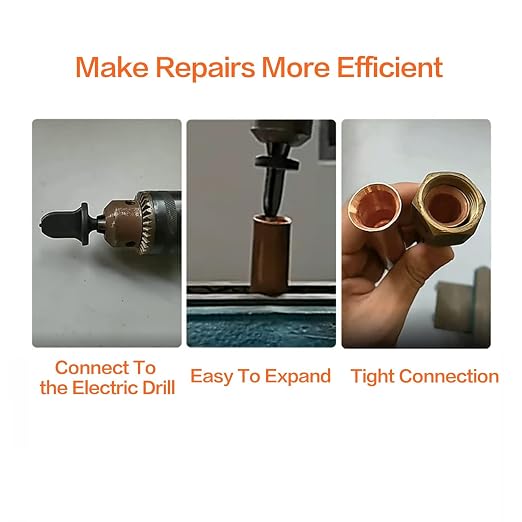 12PCS HVAC Swage Tool Copper Pipe Expander Set - Manual Swaging Tool Kit with Bit Holders, HVAC Hand Tools for Air Conditioner Copper Tubing 1/4'', 3/8'', 1/2'', 5/8'', 3/4'', 7/8''