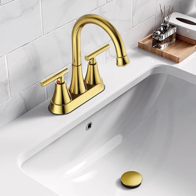 Bathroom Sink Drain with Overflow with Hair Catcher Anti-Clog Sink Strainer