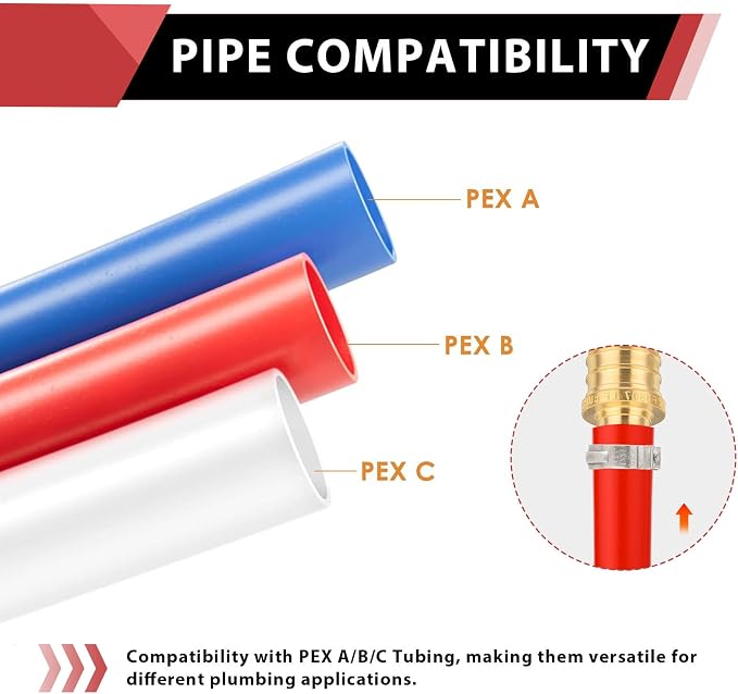 4PC Pex Barb Crimp Brass Fittings 3/4Inch x 3/4Inch NPT Male Adapter | ASTM F1807,For Potable Water-PEX1807019(4)