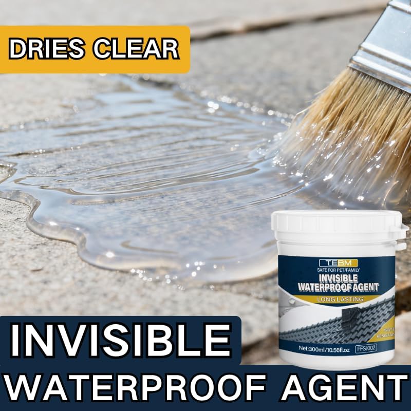 Transparent Waterproof Sealant Coating Invisible Waterproof Agent, 100G Waterproofing Adhesive for Roofs, Walls, Bathroom, Shower, Wood, Indoor & Outdoor Water Proof Clear Paint Sealer