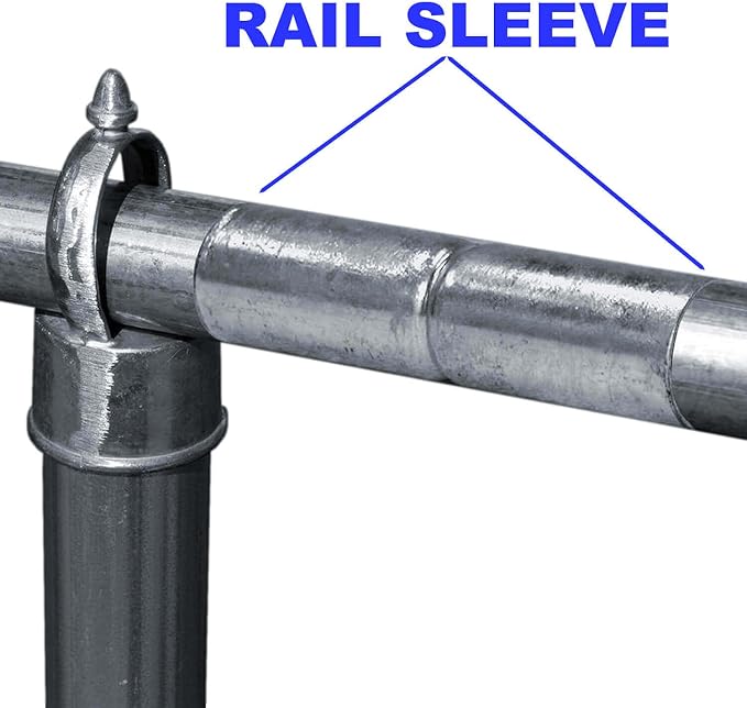 Chain Link Fence TOP Rail Sleeve: 1-7/8" X 6" - CASE Qty 50