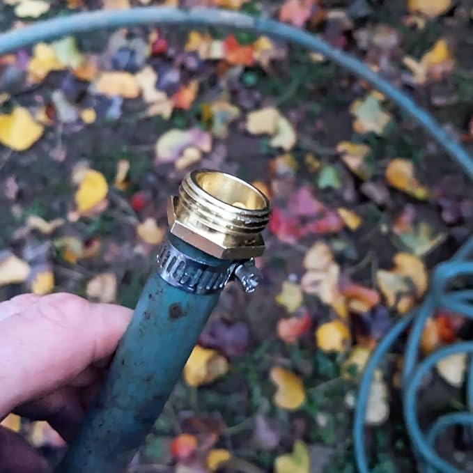 Garden Solid brass Hose Repair Connector with Clamps,Fit for Garden Hose Fitting, Male and Female Hose Fittings 10 Set (1/2-10 Set)