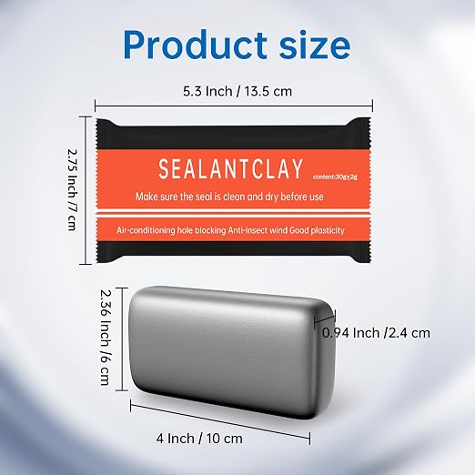 6-Pack Gray Wall Putty Hole Repair, Waterproof Sealant Mastic (30g/Bag) | Hole Filler for Cracks & Leaks, No Tools Needed, Ideal for Visible Wall & Pipe Surfaces