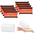 8 Pack Waterproof Duct Seal Putty for Drain & Wall Holes - | Quick Mending Sealing Clay for Air Conditioning Hole Repair. Easy to Mold, Stays Soft. Ideal for Plumbing & HVAC (White)