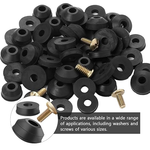 Outdoor Faucet Repair Kit Flat Beveled Rubber Washers (58 Pack)