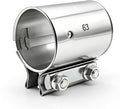 2.5 Inch Exhaust Clamp, 2 1/2" Muffler Clamp Sleeve Coupler for 2.5 Inch OD Exhaust Pipe, Muffler, Elbow, Exhaust Tubing Connection (1PCS)