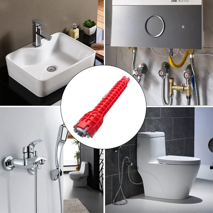 8-in-1 Faucet Wrench, Sink Installation Tool for Tight Spaces