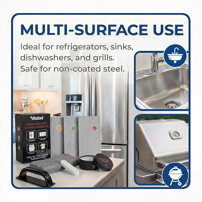 Stainless Steel Scratch Remover Kit for Sinks & Appliances