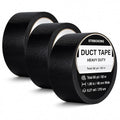 STRBOXONG Black Duct Tape Heavy Duty, 8.27 Mil Thick, 3 Rolls Strong Waterproof Cloth Backed Tape for Industrial Repair, Sealing, Bundling, Packing, Garage, Workshop and DIY, 1.89 in x 66 yd Total