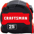 CRAFTSMAN 25-Ft Tape Measure with Fraction Marketing,Retractable,Manual-Locking Blade (CMHT37443S),(Pack of 12)