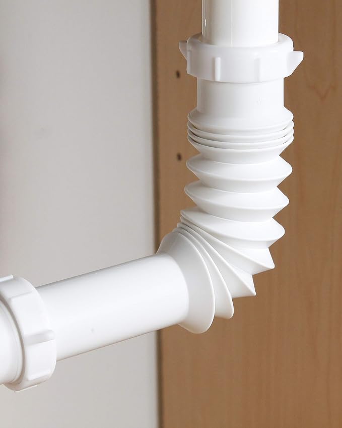 Plumb Pak 1-1/2 in. Inlet x 7 in. Length White Polypropylene Flex'n Fix Slip Joint/Direct Connect Sink Tailpiece with Captured Nut