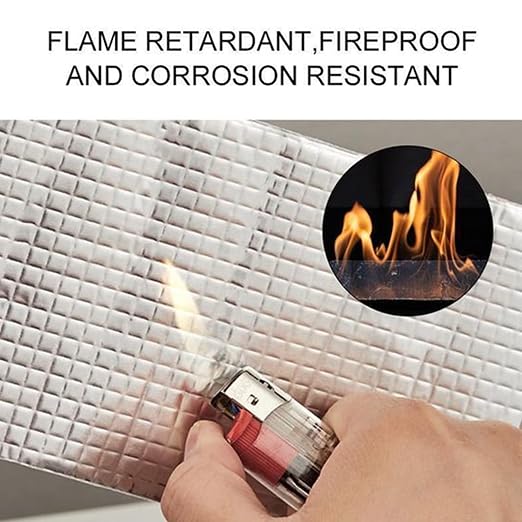 ADHES Butyl Tape Waterproof Tape Aluminum Foil Tape 8in x 16ft x 9 Rolls | Sealant Tape for RV Repair, Window, Boat and Pipe Sealing, Glass & EDPM Rubber Roof Patching(Model:RA100-1,Glue Color:White)