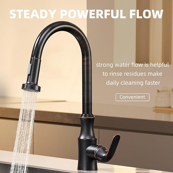 Angle Simple Kitchen Faucet Head Oil Rubbed Bronze, Sprayer Replacement