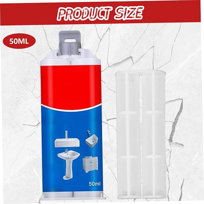 Cracked Porcelain Sink Repair Kit, Waterproof & Long-Lasting Ceramic Tile Repair Kit, Multifunctional & Easy to Operate Home Essentials for Cracks, Holes, Chips, Scratches, Dents