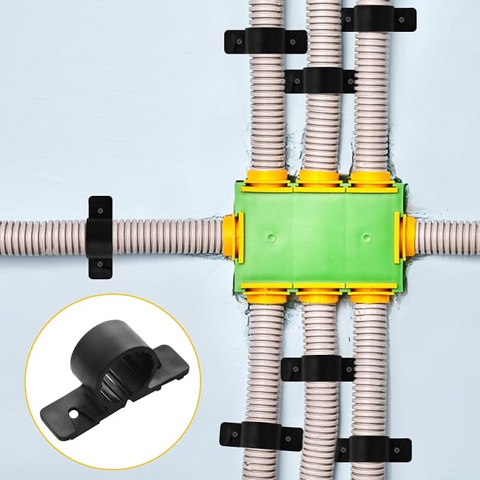 100 Pack Heavy-Duty Plastic Pipe Clamps 1/2 Inch Pipe Supports Suspension Clamp Pex Clamps for Pex, Copper, CPVC