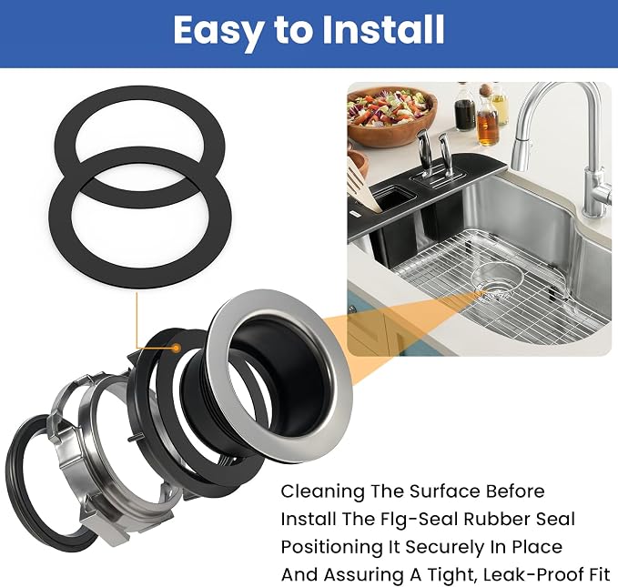 2 Pcs Kitchen Sink Drain Garbage Disposal Gasket