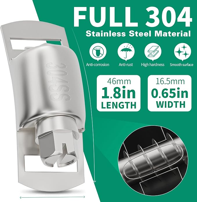 OURU 10PCS Hose Clamps Stainless Steel Stronger Fasteners, DIY Use | Cut-to-Length, Rust Resistant, Secure Fastening, Pipe, Duct & Tube Mounting