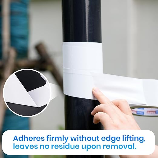 ADHES Corrosion Protection Pipe Tape | PVC Weatherproof Pipe Wrap Tape for Drain Pipe, Metal & Electrical Piping, Underground Pipe, 2 Inch X 36 Yds, 24 Rolls, White