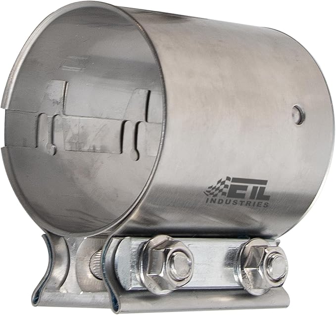 2.5 Inch Butt Joint Exhaust Clamp Band Clamp | 304 Stainless Steel Sleeve Coupler
