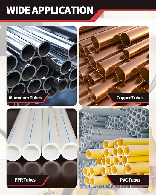 4 PCS 4 in 1 Copper Tubing Brush and Reamer, 1/2 in and 3/4 in Copper Pipe Cleaner, Inner-Outer Reamer Pipes and Pipe Deburring Brush for PVC PPR Brass Aluminum Pipes