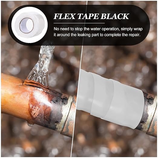 Waterproof Seal Tape for Pipe Leak Repair Silicone Rubber White