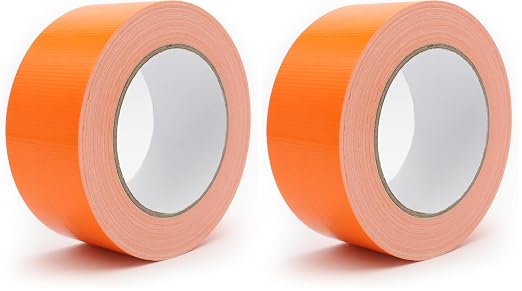 Heavy Duty Duct Tape 2 Inch X 33 Yards, 8.5 Mil Thickness, Multi Purpose Orange Duct Tape, No Residue, Waterproof and Tear by Hand - for Repairs, Industrial, Professional Use (Pack of 2)