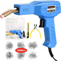 ATOLS Upgraded Plastic Welder, 1000PCS Staples, Pure Copper Transformer, Rapid Heating, Plastic Welding Kit, Hot Stapler Kit, Plastic Welder Gun Kit, Car Bumper Repair Kit, Plastic Repair Kit(Blue)