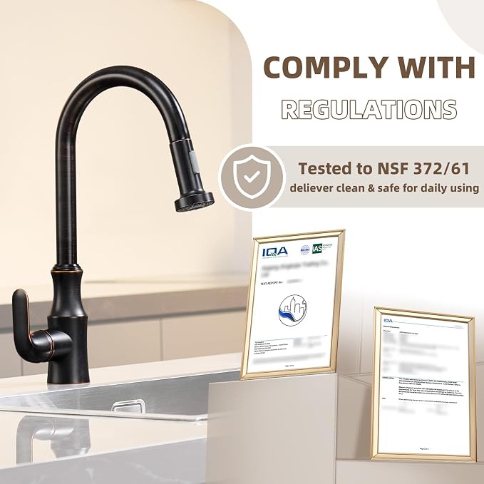 Angle Simple Kitchen Faucet Head Oil Rubbed Bronze, Sprayer Replacement