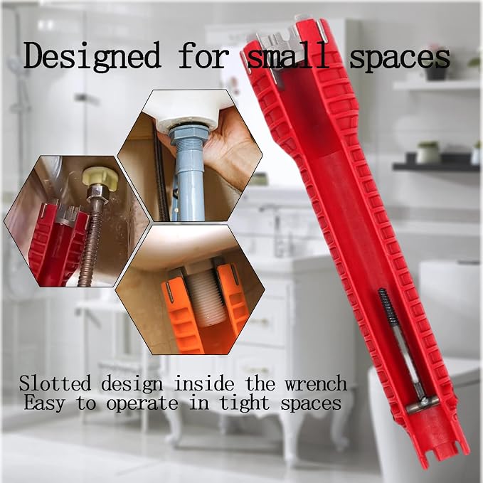 8-in-1 Faucet Wrench, Sink Installation Tool for Tight Spaces