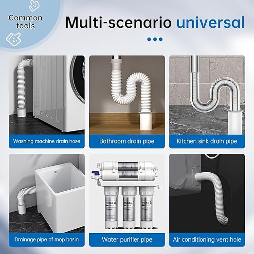 8 Pack Waterproof Duct Seal Sealing Putty for Drain & Wall Holes Qk Repair- | Zxfuture Mending Clay for AC Hole. Easy to Mold, Stays Soft. Ideal for Plumbing & HVAC (White)