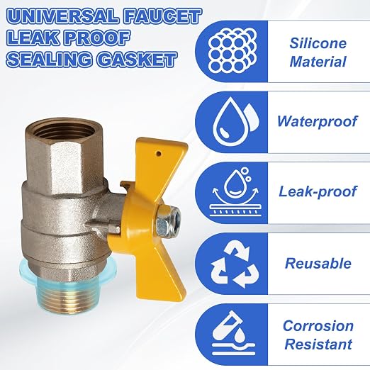 uxcell 15 Pcs Faucet Leak-Proof Sealing Gasket, Silicone Faucet Sealing Gasket, Universal Leak-Proof Silicone Plug for Pipe Plugs, Prevent Leaks in Pipe Systems, Blue